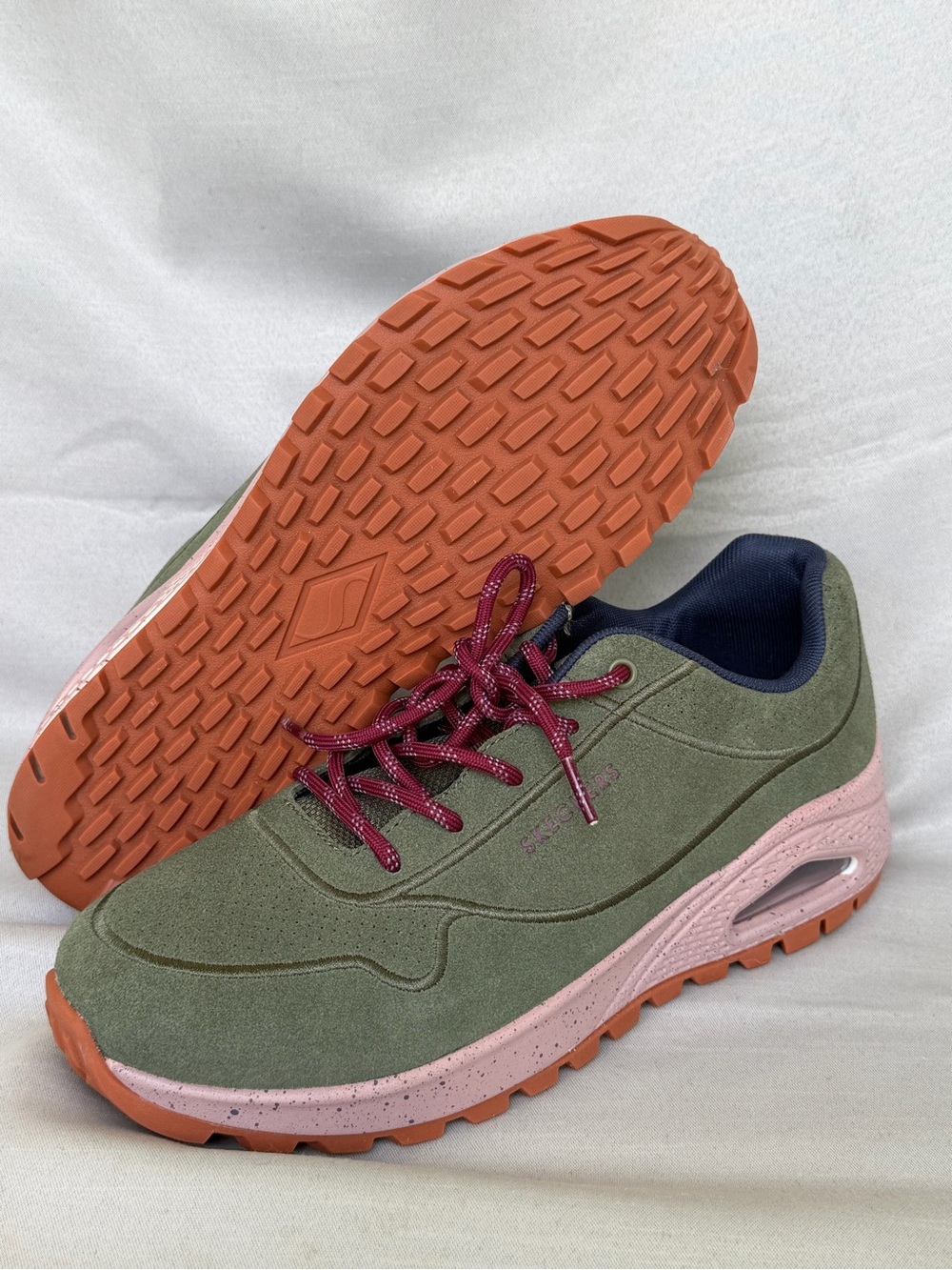 Skechers Women's Uno Rugged-Earthy Vibes Sneaker Leather Upper Stand On Air
